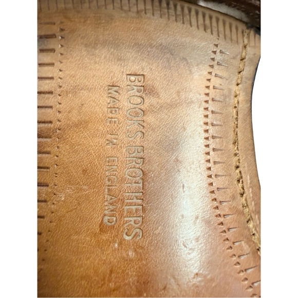 Vintage Brooks Brothers Brown Leather Cap Toe Oxfords Made in England 11.5 C main image 11